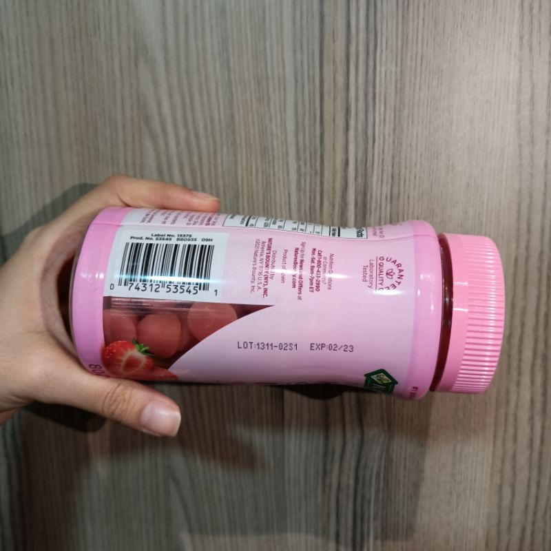 Kẹo tóc, móng, da Nature's Bounty vị dâu 80 viên Date 2023