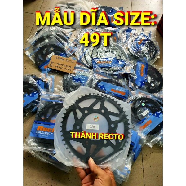 DĨA TFX 150/EXCITER 150/EXCITER 155 VVA/FZ 150i SIZE 36,37,38,39,40,41,42,43,44,45,46,47,48,49 RECTO