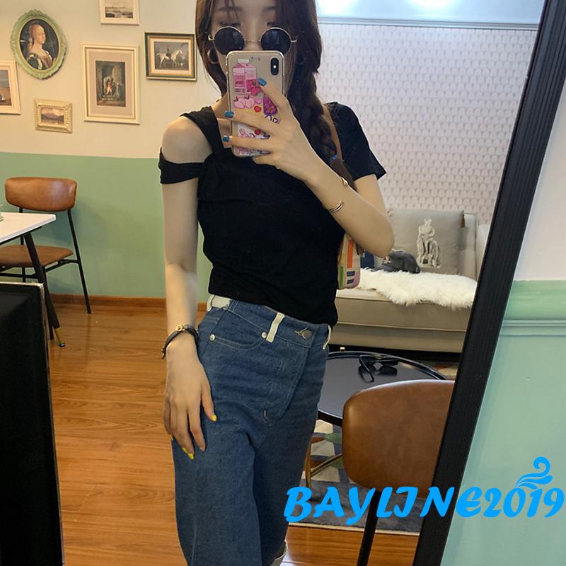 Áo Thun Tay Ngắn Thiết Kế Thắt Nút Chéo Thời Trang Cho Nữ