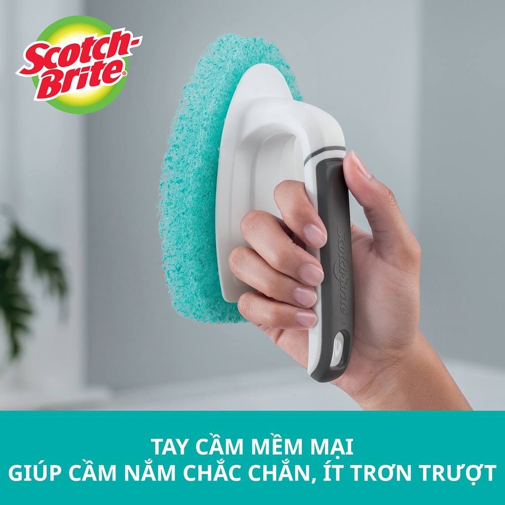 Bàn chải chà sàn Scotch Brite chống trầy xước, an toàn trên nhiều bề mặt, lấy sạch vết bẩn cứng đầu hiệu quả 553