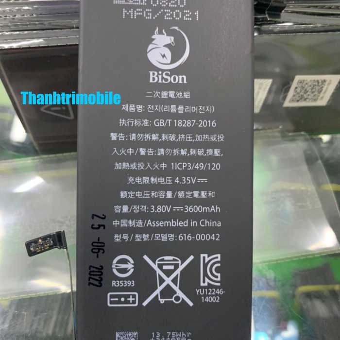 Pin 6s Plus Bison dung lượng cao 3600mAh