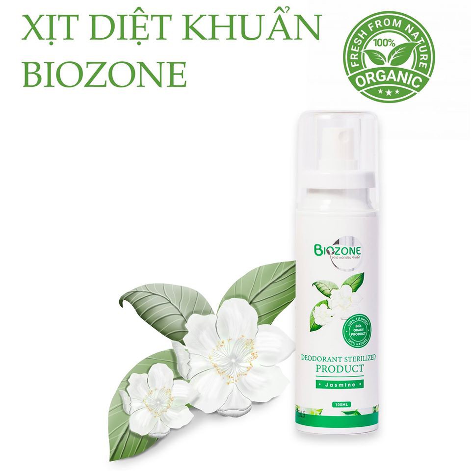 Chai xịt Khuẩn, Khử Mùi, Xịt khẩu trang, oto - BIOZONE của VietGreen