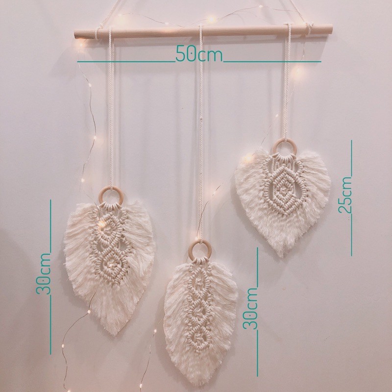 🏡FREESHIP🏡 A2 Lá macrame treo phòng decor trang trí nội thất