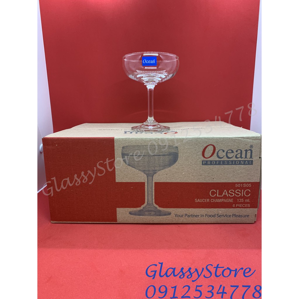 Ly rượu thủy tinh Ocean Saucer Champagne 1501S05 – 135ml / 1501S07 – 200ml