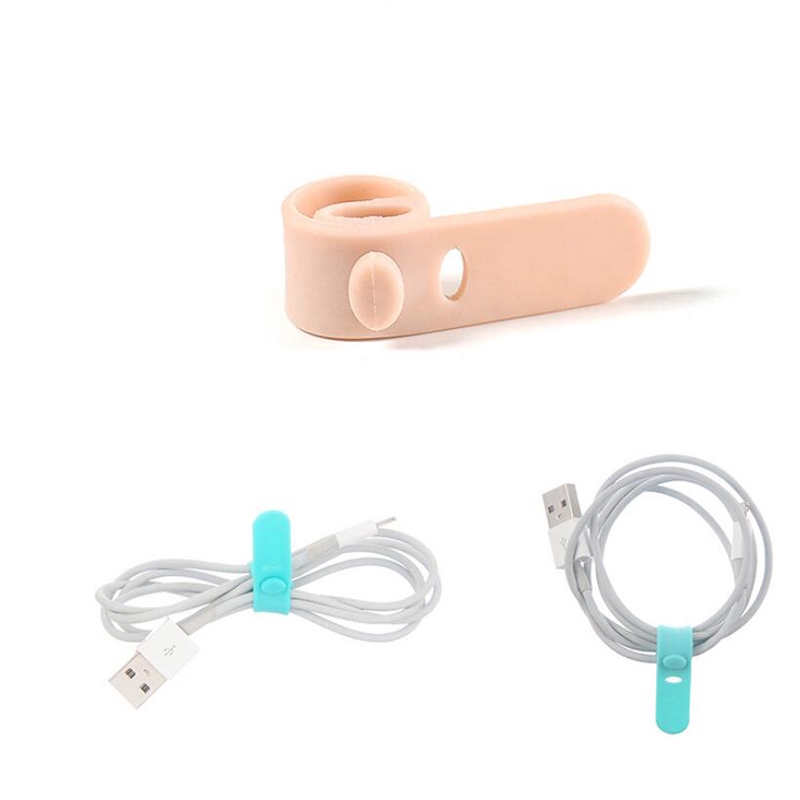 Set 4 Dây Quấn Cáp Gọn Gàng Làm Từ Silicon