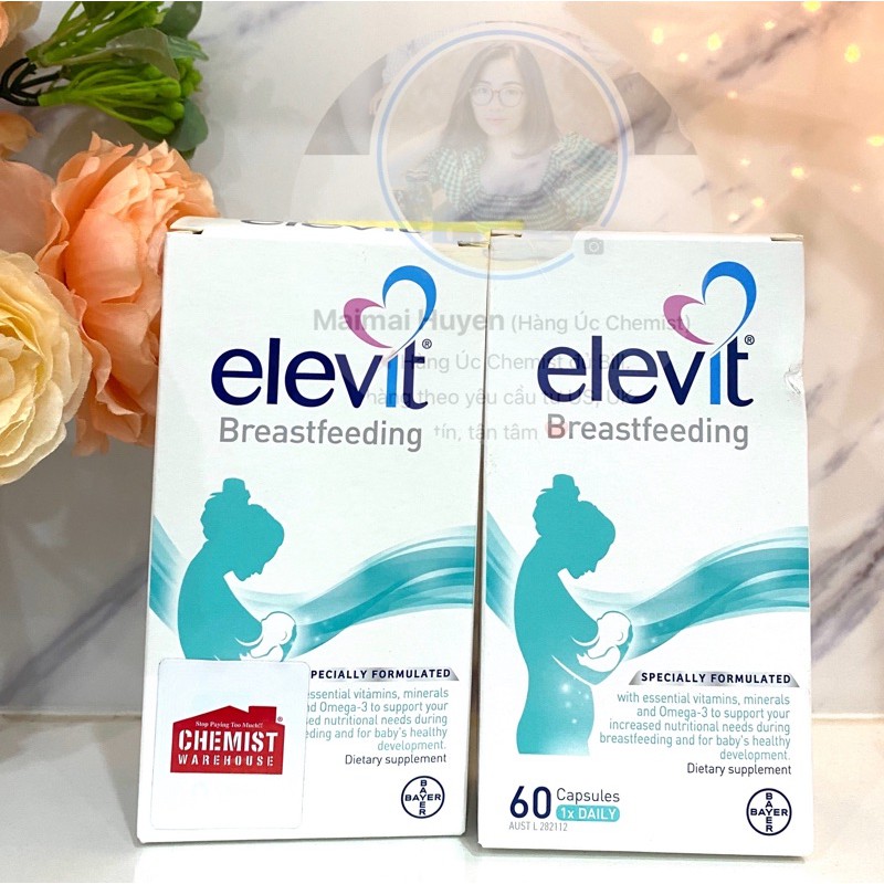 [Đủ bill+Tem Chemist] ELEVIT Sau Sinh Cho Con Bú BREASTFEEDING ÚC Hộp 60 Viên | Thế Giới Skin Care