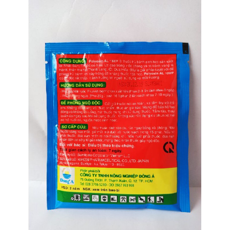 POLYOXIN AL Chuyên Trừ Thán Thư Trên Cây Trồng gói 25g