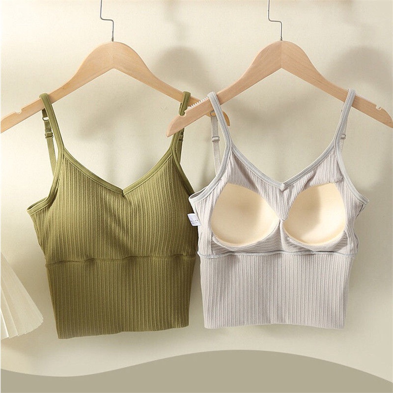 Áo Lót Cotton Một Mảnh Cố Định Cúp Ngực Đẹp Không Gọng Thép