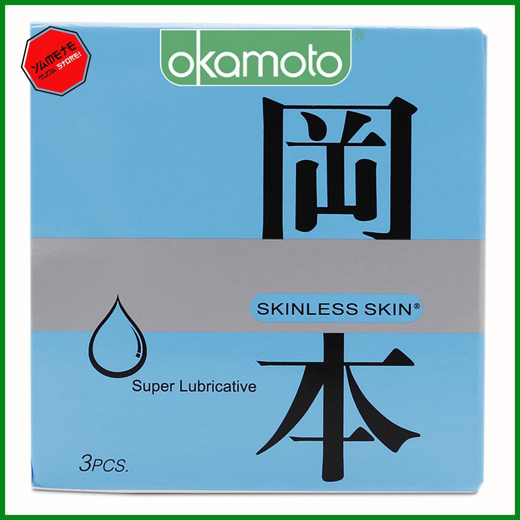 [Tặng mã YAMETETD 8K] Bao Cao Su Okamoto Skinless Skin Super Lubricated Siêu Bôi Trơn Hộp 3 Cái