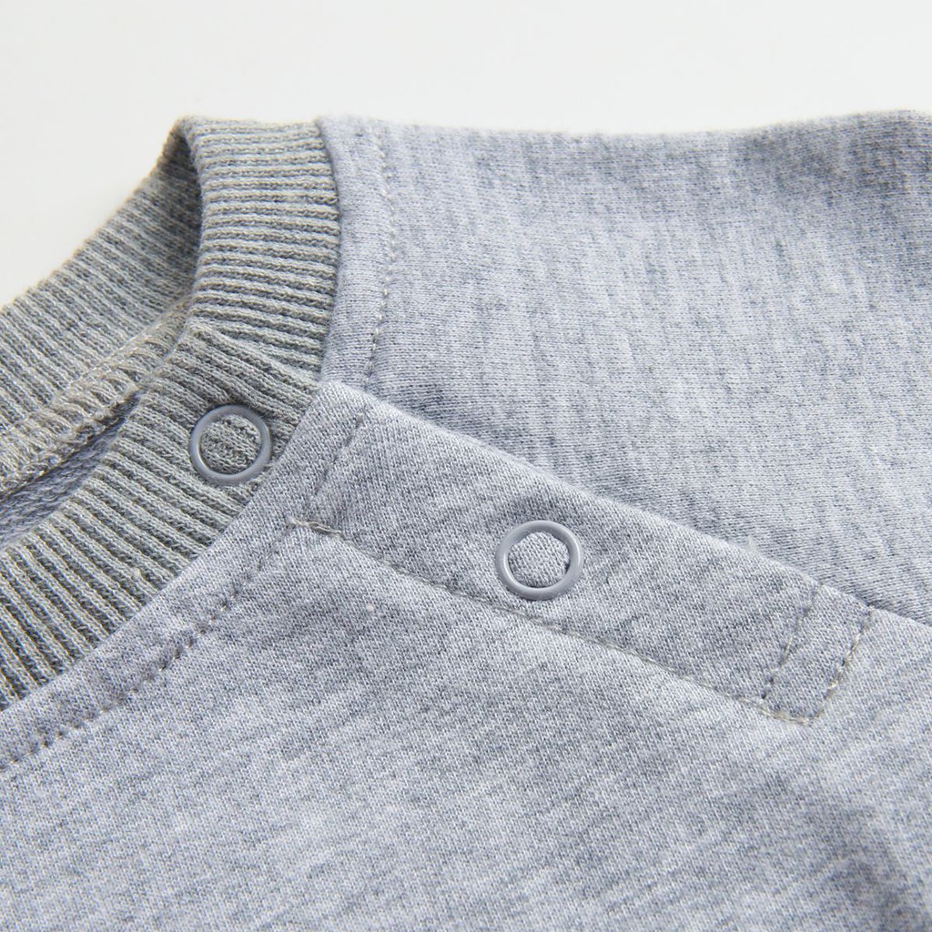 Bộ áo liền thân Sanlutoz tay dài với mũ trùm dễ thương dành cho bé