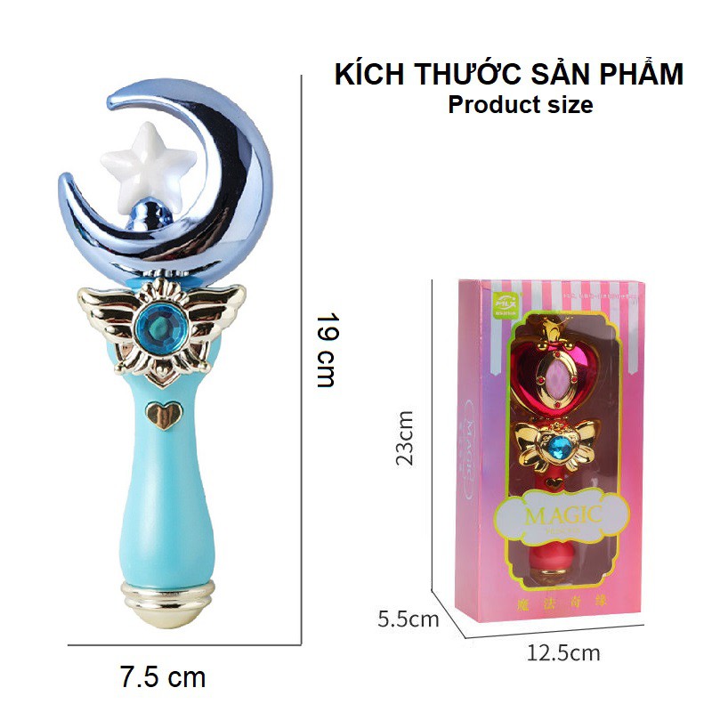 [RẺ VÔ ĐỊCH] Gậy phép thuật phát sáng, âm thanh ma thuật cho nàng công chúa nhỏ - KodomoShop