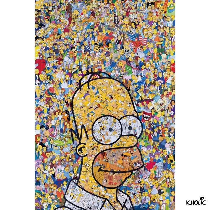 Bộ Tranh Xếp Hình 300 / 520 / 1000 Miếng Hình Anime Simpsons