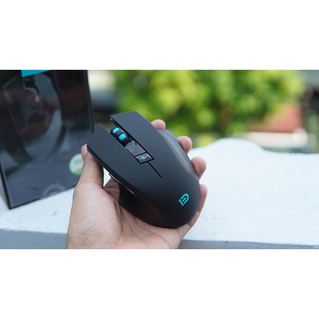 Chuột Mouse không dây FD-i720 Black Gaming Chính hãng (Có pin, 2xAAA, Công tắc, 6 nút)