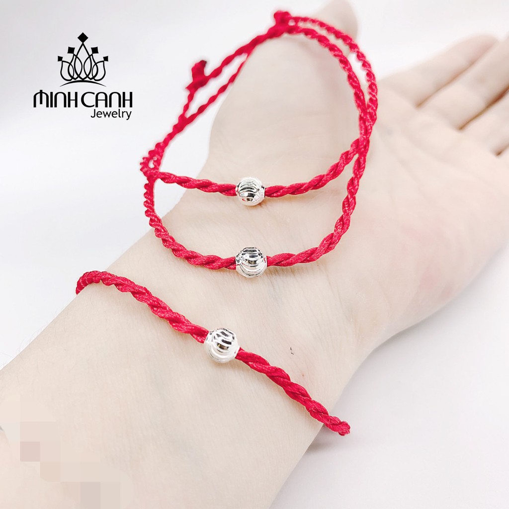 Vòng Tay Chỉ Đỏ Mix Bi Bạc Ta Mang Lại May Mắn - Minh Canh Jewelry