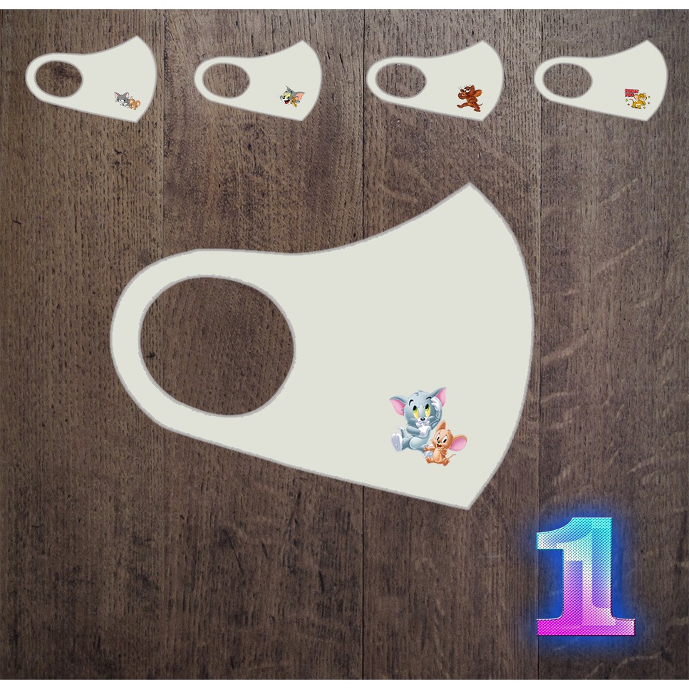 Tom And Jerry - Khau Trang Hình Tom And Jerry - Vải 2 Lớp Kháng Khuẩn Chống Bụi Mịn | BigBuy360 - bigbuy360.vn
