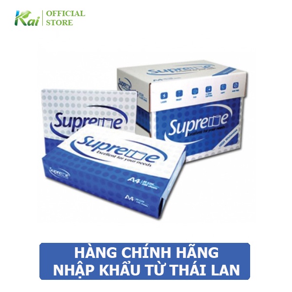 [GIAO NHANH] 1 REAM Giấy A4 SUPREME 80 gsm, 500 tờ, HÀNG CHÍNH HÃNG, nhập khẩu THÁI LAN - GÍA RẺ