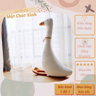 Con vịt bông dễ thương 55cm hàng cao cấp gấu bông hữu cơ Organic món quà dễ thương cho bé ❌Freeship❌