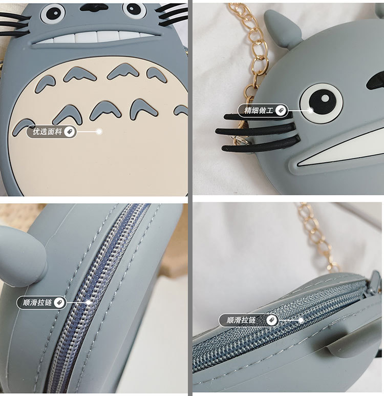 Doledo Hàng Có Sẵn Túi Đeo Vai Đựng Điện Thoại / Tiền Xu Bằng Silicon Kích Thước Lớn Hình Mèo totoro geely Cho Trẻ Em