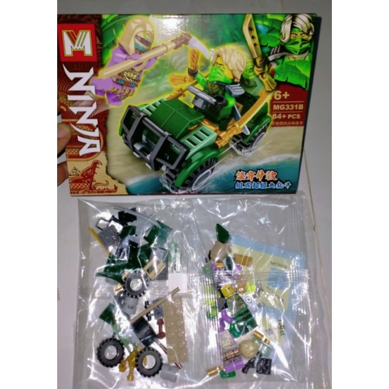 Lắp ráp 1 hộp Ninjago có 2 nhân vật MG331 gần 90 chi tiết bằng nhựa