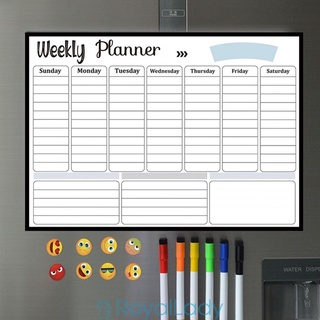 #ROYALLADY#Magnetic Whiteboard Creative Refrigerator Sticker Rewritable Weekly Planner