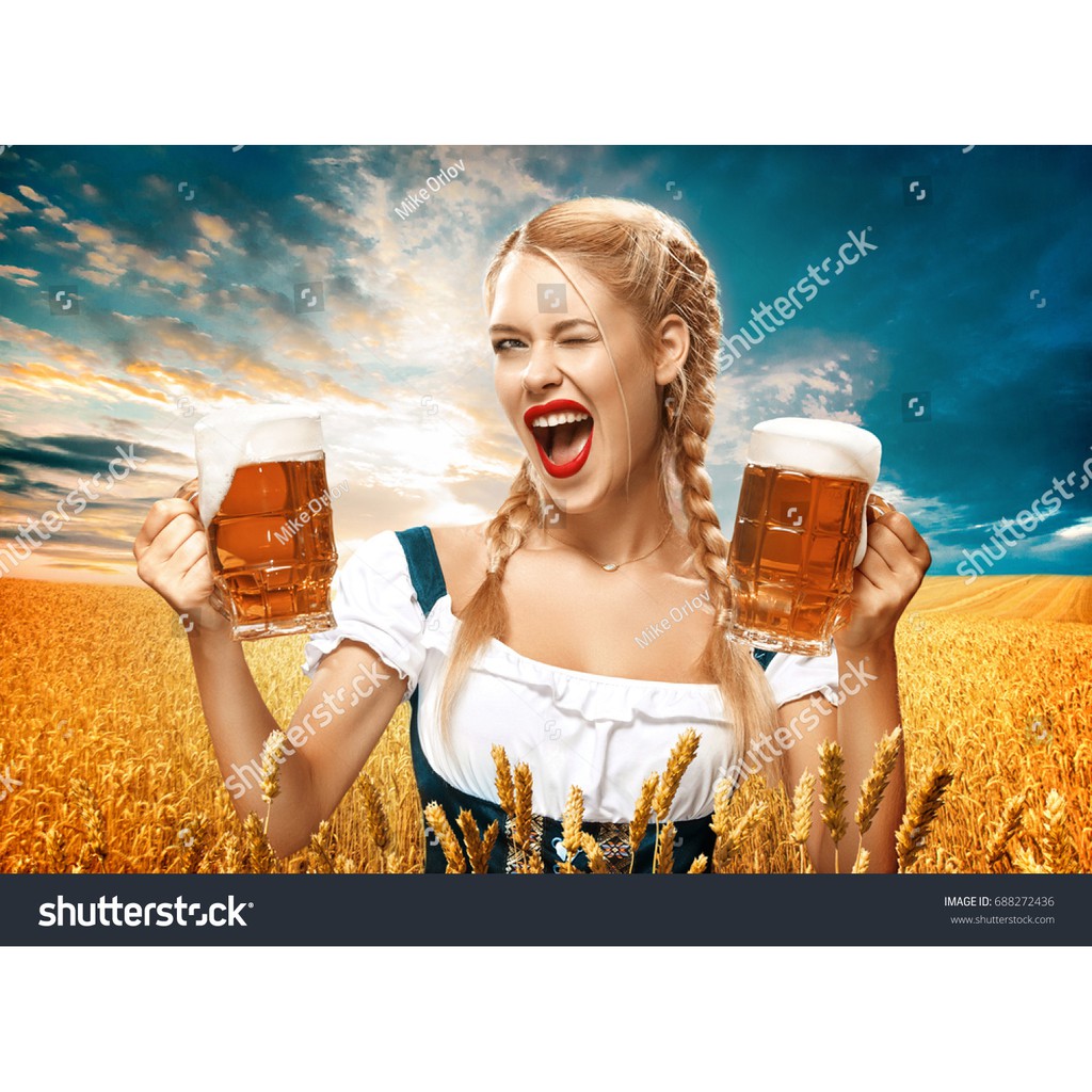 Tranh lụa 3d trang trí quán Bia Hơi Kích Thước 1,5m x 2m QBQN-2