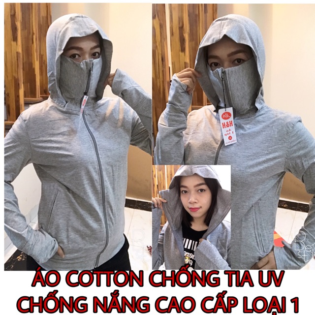 ÁO COTTON 100% CHỐNG TIA UV CHỐNG NẮNG CAO CẤP LOẠI 1