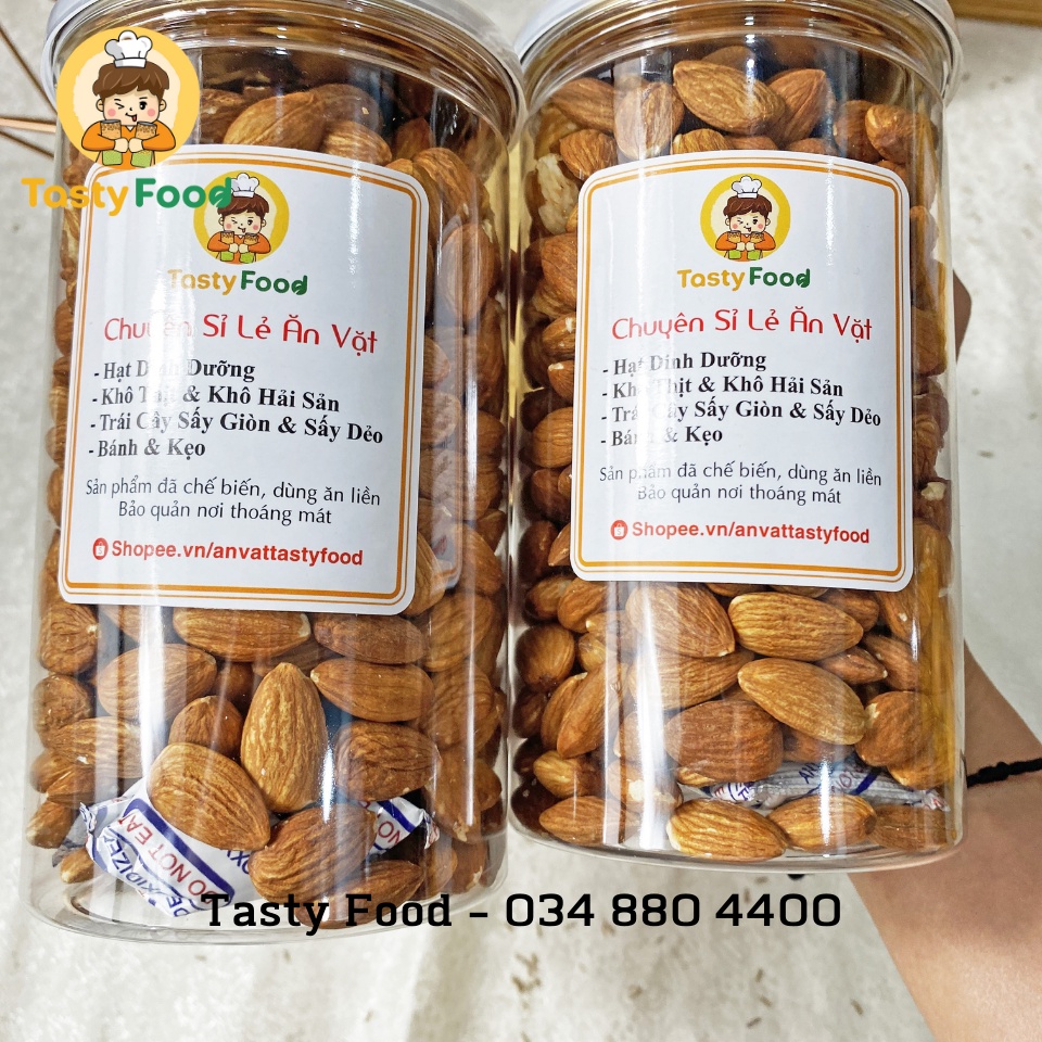 500G Lõi Hạnh Nhân Sấy Tatsy Food | Hàng chất thượng hạng | HOÀN ĐỔI 100% nếu không như mô tả