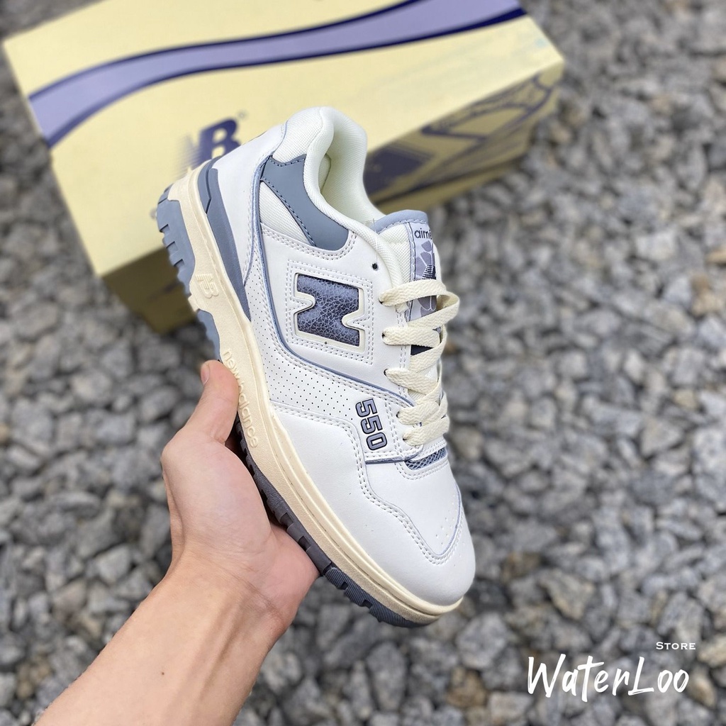 Giày Thể Thao Nam Nữ New Balance 550 x AIMÉ LEON DORE - NB 550 Màu Vàng Xám Cực Phong Cách Năng Động Waterloo Shop