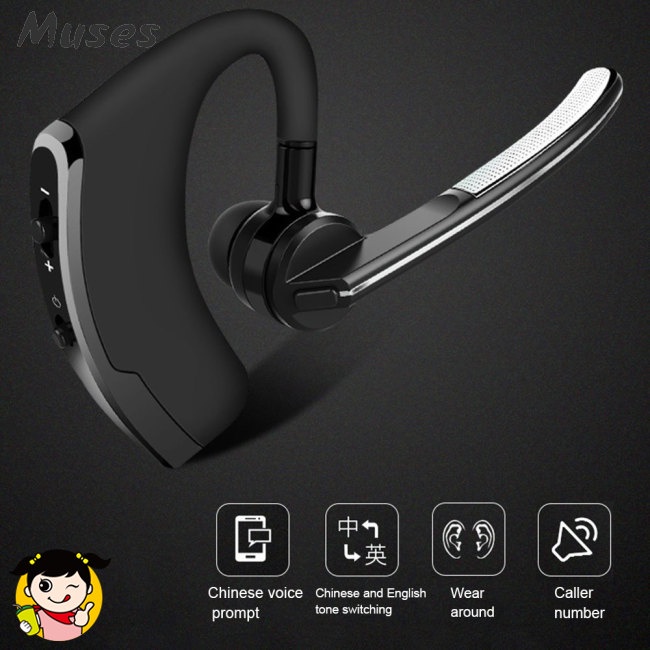 Tai Nghe Không Dây V8 Phong Cách Doanh Nhân Giảm Tiếng Ồn Kèm Mic Tiện Dụng
