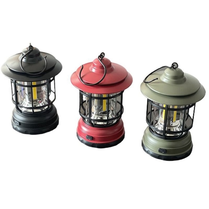 Đèn LED COB Có Thể Điều Chỉnh Phong Cách Retro Cắm Trại Tiện Dụng