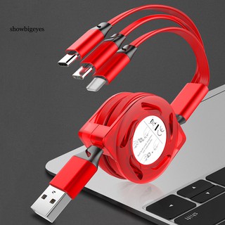 Cáp sạc bện dây 3 trong 1 cho iPhone Type-C Android Micro USB