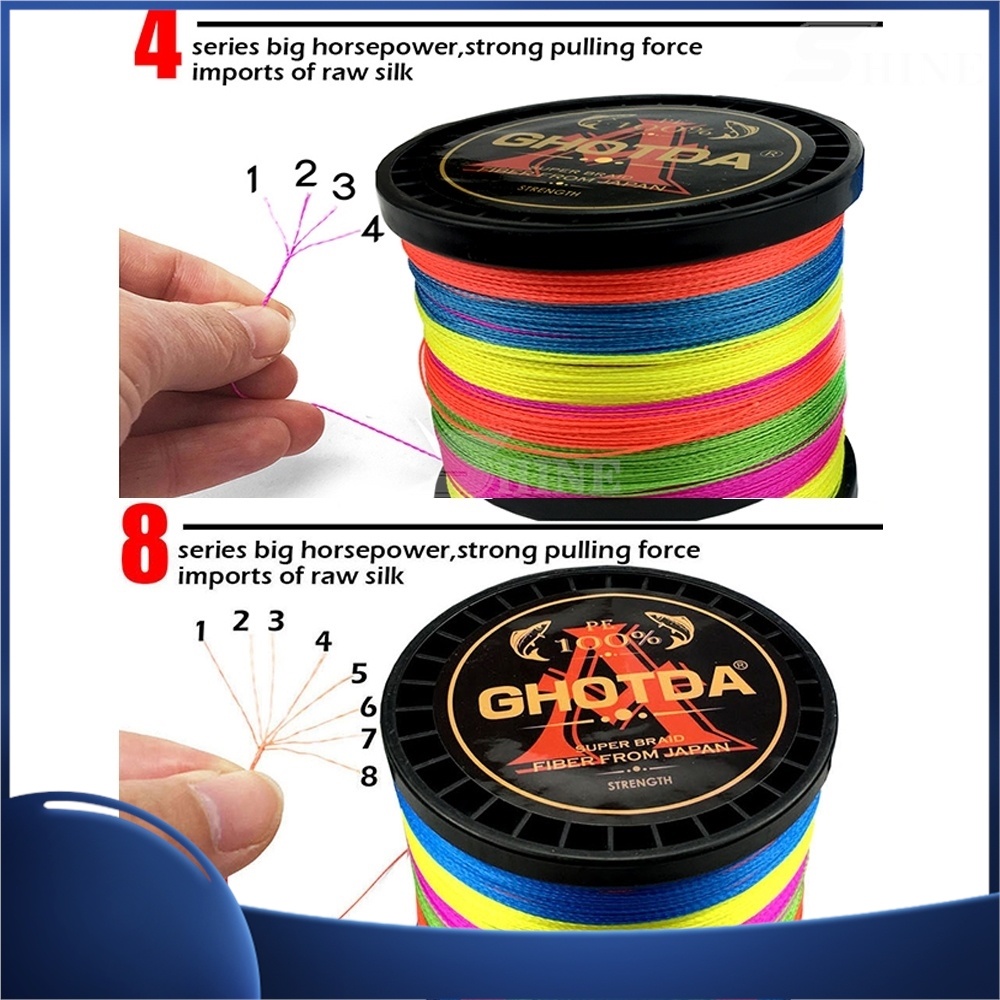 Cuộn Dây Câu Cá Bện Sợi PE 100% 10LB-120LB-120LB 300M