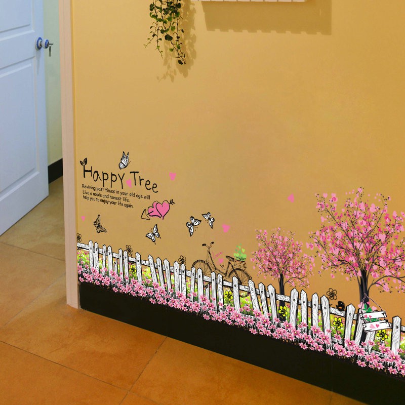 Decal dán tường Combo Cửa sổ và chân tường 2 - PVC vinyl