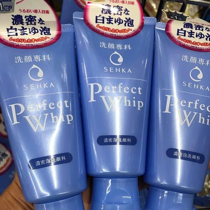 Sữa rửa mặt Senka Perfect Whip nhật bản chính hãng màu xanh 120g