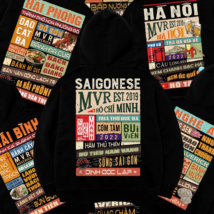Áo khoác hoodie zip dây kéo chống nắng Saigonese Sài Gòn Long An Đồng Tháp Tiền Giang An Giang Bến Tre Miền Nam