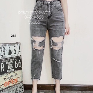 Quần Baggy Nữ Rách Cực Chất , Có hình thật ở cuối ảnh ❤️