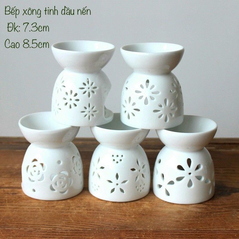ĐÈN XÔNG TINH DẦU đốt nến sạch hữu cơ