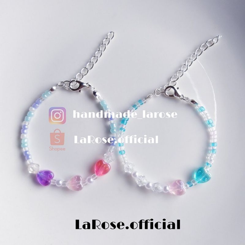 Vòng charm trái tim trong nhiều màu