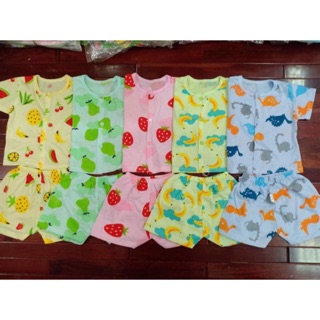 Set 5 bộ cotton cho bé hàng carter cúc giữa đẹp