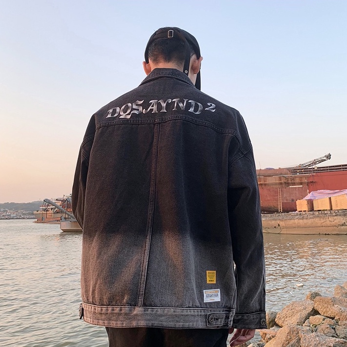 Áo Khoác Jeans Loang Ulzzang Phong Cách Unisex Cho Cả Nam Và Nữ