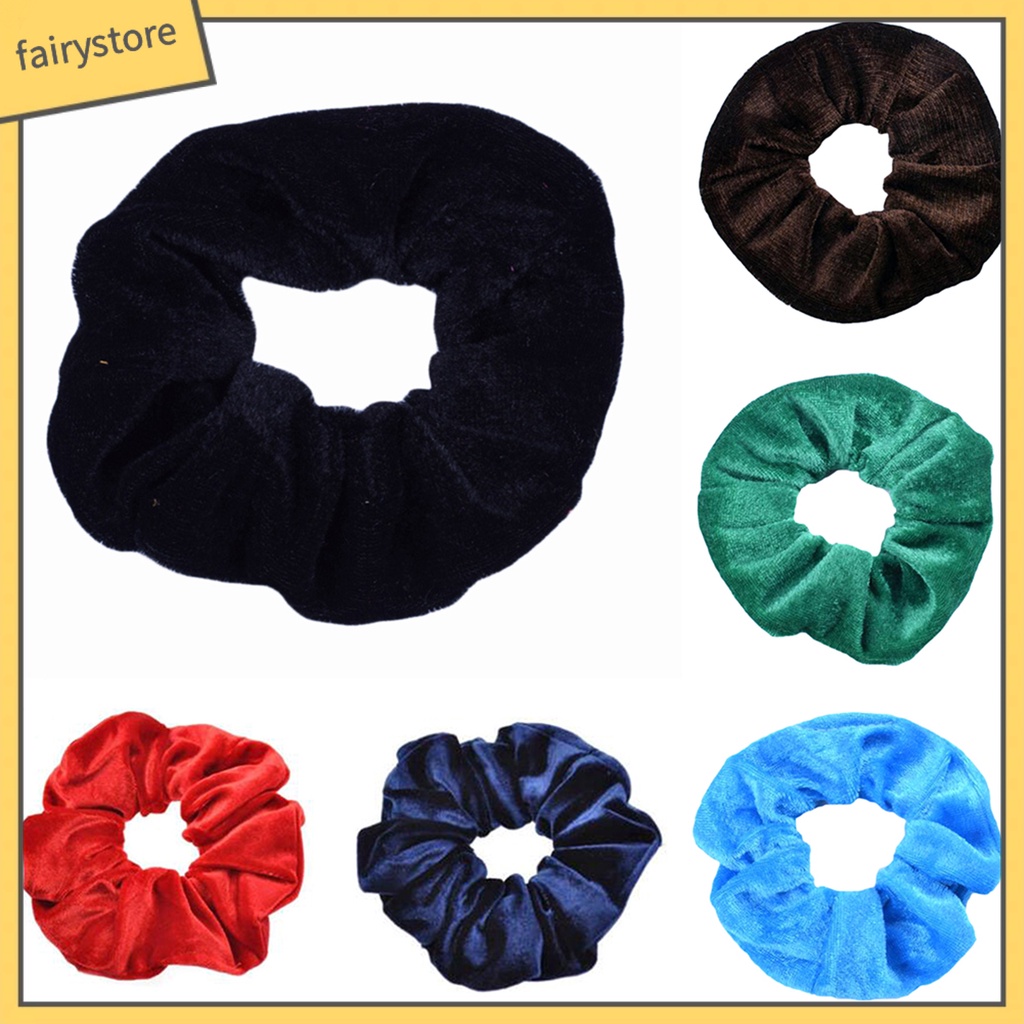 Dây Buộc Tóc Màu Trơn Thiết Kế Đơn Giản Cho Nữ