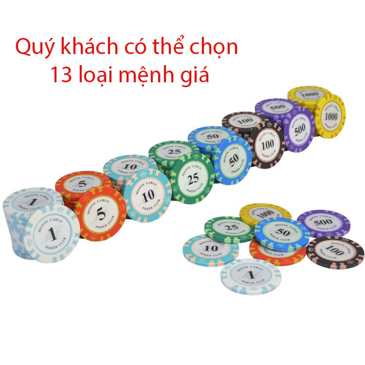 Bộ Phỉnh Chip Poker Texas Holden Hàng Cao Cấp PK 1