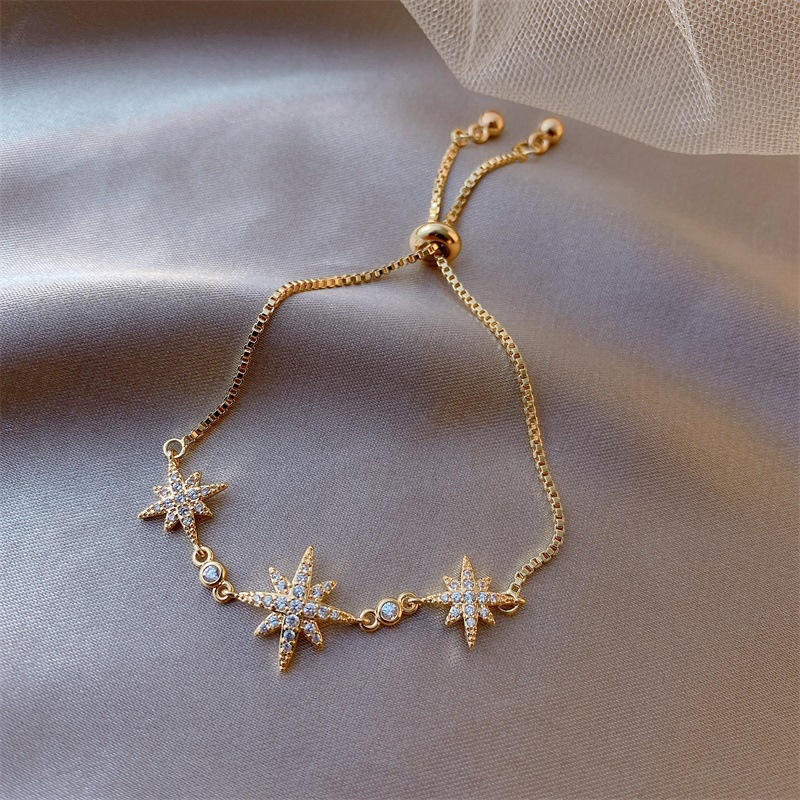 Vòng tay titan Lắc tay hạt charm đính đá hạt trai méo vintage thời trang Hàn Quốc June accessories