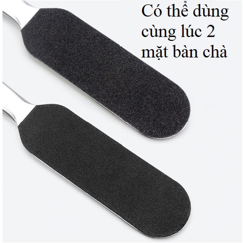 (Dụng cụ chà gót ) Cây chà gót chân kim loại tẩy tế bào sừng hoá,da chân bị nứt nẻ, loại lớn (KM miếng chà thay thế)