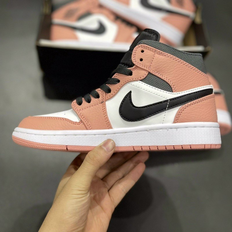 (ẢNH THẬT 1.1) Jordan Low High Hồng Đen cổ cao chuẩn 11