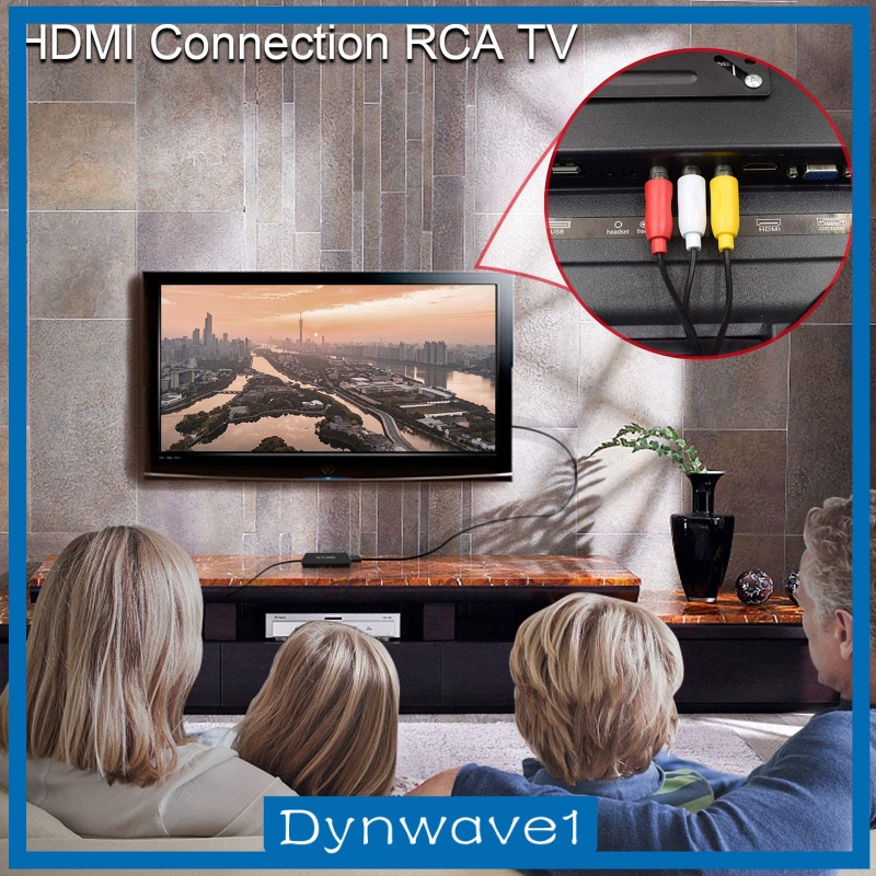 [DYNWAVE1] HDMI to AV Converter Video Audio Supports NTSC 1080P for Stick TV HD Box