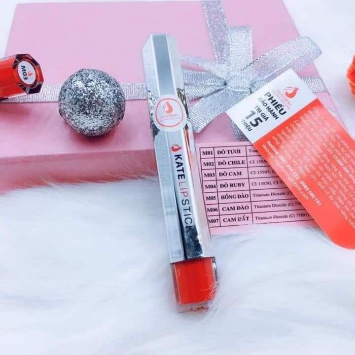 Son Kem  KATE LIPSTICK Ngân Bình (Thẻ bảo hành 15tr, không chì, siêu lì,...)