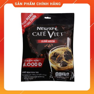 Cà phê hòa tan Nescafe Việt bịch đen 35 gói date mới .
