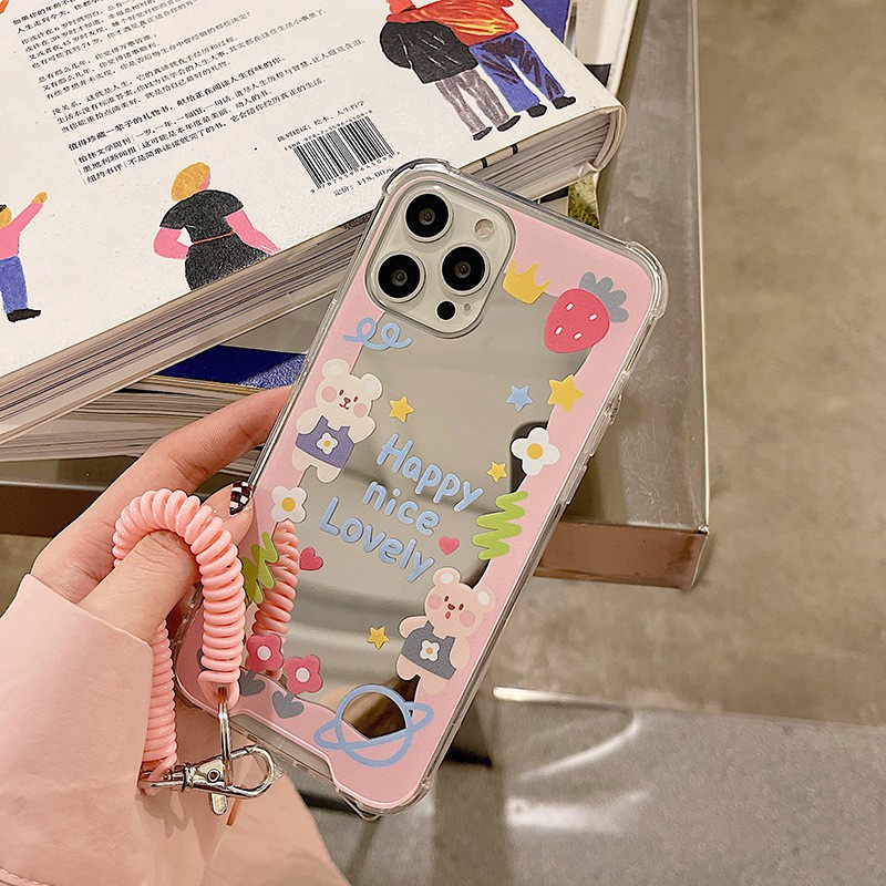 Ốp Điện Thoại Silicon TPU Mềm Trong Suốt Có Gương iPhone 14 MAX 13 PRO 12 MINI 11 XR 6S XSMAX 7 8 PLUS SE2020 X 6PLUS XS prime