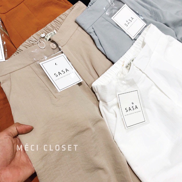 [FREESHIP 50K]  Quần culottes đũi lửng khoá thật_mã 606
